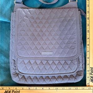 Quilted Vera Bradley Shoulder Bag - Blue/Grey